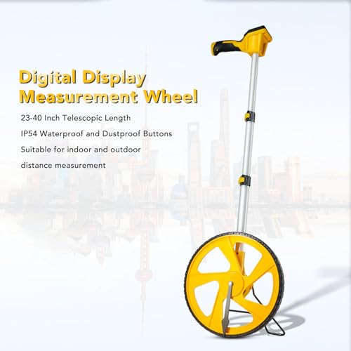 Roue de mesure odomètre pliable mesure de distance 0-2999m pieds pouces avec béquille #411 - 3