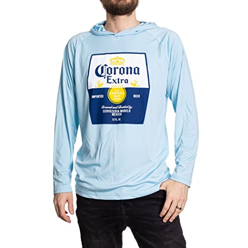 Men's Corona Label Hooded Rashguard with UV Protection