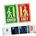 Mikikit Luminous Indicator Sticker Night Vision Exit Sign Photoluminescent Wall Decal No Tools Install Safety Exit Sign for Bedrooms Living Rooms