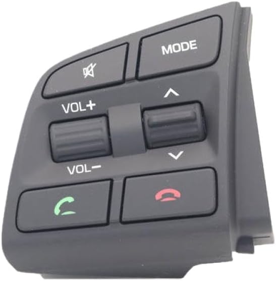 Steering Remote Control Switch Left Side Compatible with Multimedia Volume Adjustment Control Buttons for Select Vehicles - 96700B1100
