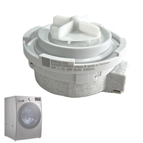 Image of EAU63743803 NTWC021S03 Drain Motor Pump Compatible with LG Washer Drain Pump WM3400CW,WM3500CW,WM3600HVA,WM3600HWA,WM3700HVA,WM3700HWA,WM3700HRA-Replace EAU63743803 NTWC021S03,DC26V 1.7A 45W