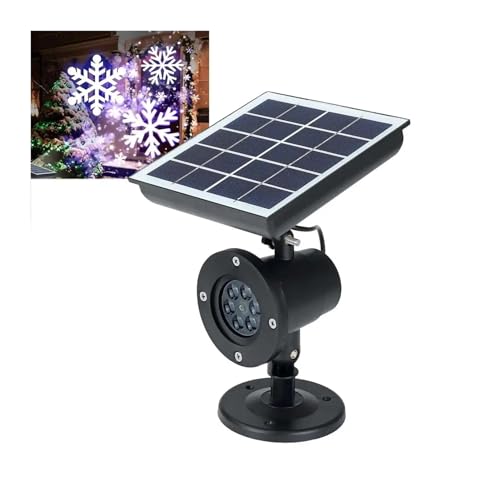 Luci per proiettore con fiocchi di neve di Natale ad energia solare Luci per con nevicate impermeabili Lampada da giardino per feste di allaperto Color: Colorful color Solar Si