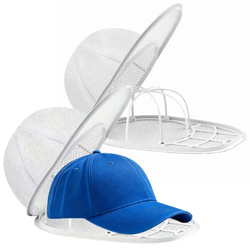 Cap Waschmaschinen Form,Zusammenklappbares Hat Washer,Basecap Waschgestell,Cap Washer mit Rahmen,Cap Waschgestell für Baseballkappen,Baseball Cap Waschen,Verhindern dass sich der Hut verformt(2 Stück)