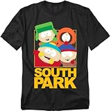 Popfunk South Park Group Logo Unisex Adult T Shirt, Black, Medium