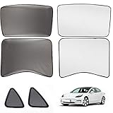 100% PASSFORM- Unser Sonnenschutz Schiebedach mit UV Strahlenschutz ist ein einzigartiges Design für Tesla Model 3. Es wird mit 6 Stück geliefert. Sie passen eng an das vordere, hintere Schiebedach und das dreieckige Fenster.