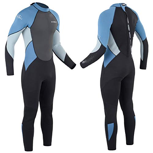 Osprey Cero Neopreno Zero de 3 mm para Hombre, Traje de Surf de Longitud Completa, Azul, XS