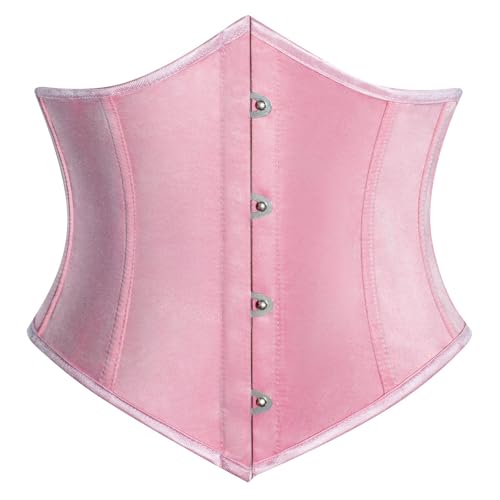 Image of Scarlet Darkness Corset Belt for Women Fishbone Wide Corset Pirate Belt | Fishbone Support, Front Buckle, Lace Up Back, Goth Renaissance Costume Accessory