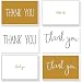 48 Assorted Pack Thank You Note Cards - Bulk Box Set - Blank on the Inside - 6 Black and Gold Elegant Designs - Includes 48 Greeting Cards and Envelopes - 4 x 6 Inches