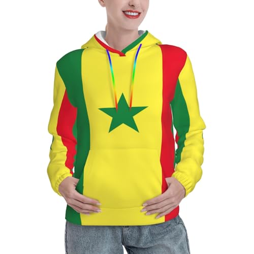 Sweat à capuche Sénégal cadeau d'automne femme avec poche pratique