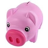 Ookamiwolf Cute Pig Money Box Piggy Bank for Kid's Birthday Gift,Pink-Develop a Good Habbit of Saving Money