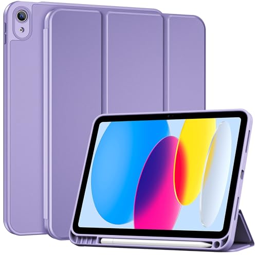 ProCase iPad 11����/10���� iPad�iA16�j11�C���` 2025/10.9�C���` 2022 �e���̂���TPU�o�b�N �ϏՌ� �O�܂� �X�^���h �X�}�[�g�J�o�[