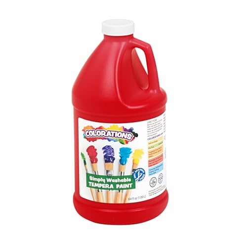 Colorations Paraben-Free Simply Washable Red Tempera Paint for Kids