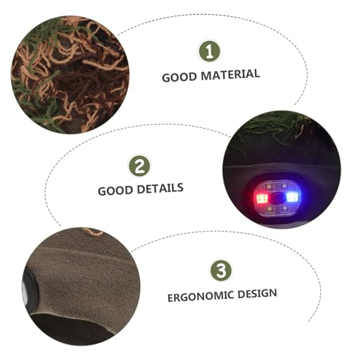 KOMBIUDA Gorro con Luz Led De Camuflaje Gorro Iluminado para Equipo De Correr con Linterna Frontal para Actividades Al Aire Nocturnas - imagen 4