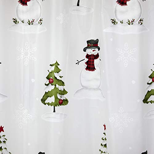 SKL HOME by Saturday Knight Ltd. Woodland Winter Shower Curtain, Red - Image 2