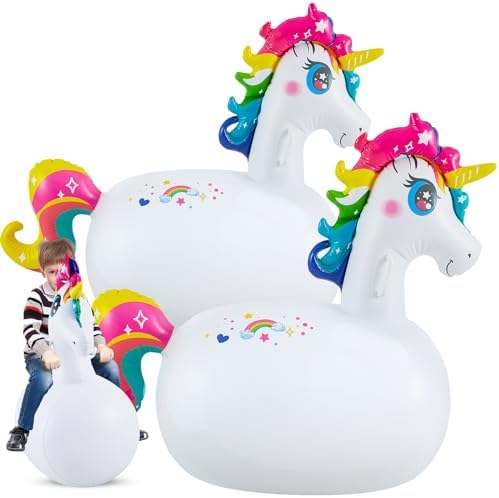 Hiboom 2 Pcs Giant Inflatable Hopping Toys 51 Inch Bouncer Animal...