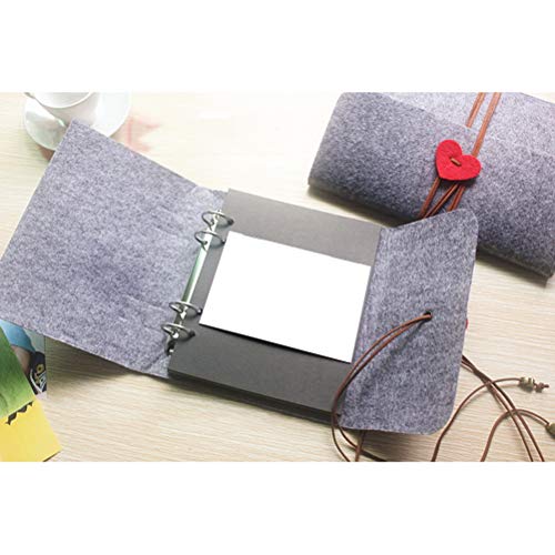 Álbum de fotos com capa de feltro STOBOK para livro de visitas de casamento e livro de memórias para