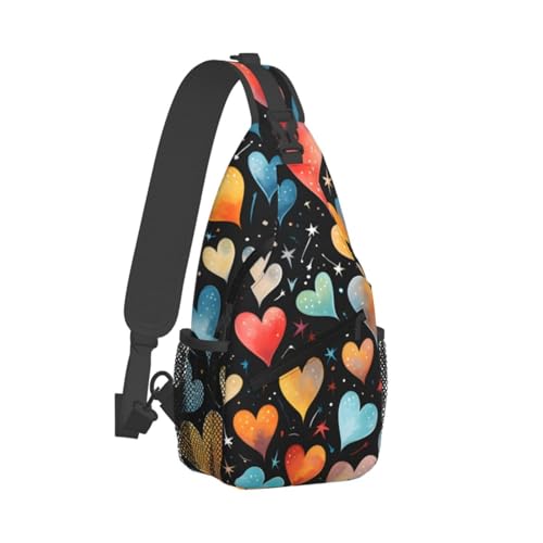 Bolso bandolera con patrón colorido para viaje y senderismo miniatura 2