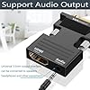 SZJUNXIAO Adattatore HDMI a VGA Con Cavo Audio da 3,5 Mm, 1080P 60Hz Convertitore HDMI Femmina a VGA Maschio Compatibile Con Computer Portatile per Monitor Proiettore TV #3
