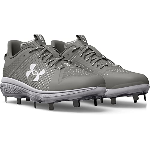 Miniatura 5 de Under Armour Men S Yard Low Mt Cleat Shoe, 101 Baseball Gray Baseball Gray White, 7