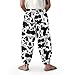ORGYPET Girls Trousers Girls Wide Leg Pants M Slim Fit Warm Boys Lantern Trousers Trousers for Girls Wide Leg Pants Girls Breathable Fabric for All Day Wear, Music Note Cow Print