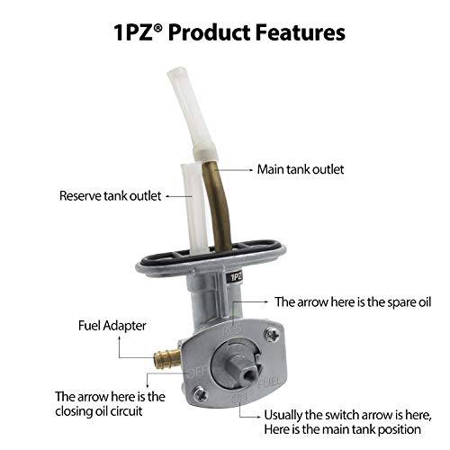 1Pz Ac1-P01 Fuel Valve Shut Off Petcock Switch Replacement For Arctic Cat 250 300 400 500 0423-146 0470-344 0470-363 0470-365 0470-401 0470-445 0470-408 98-06 #TOP6