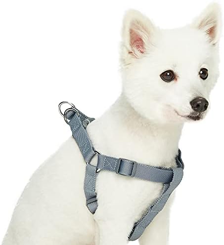 Amazon Brand - Umi Classic Solid Color Dog Harness, Chest Girth 42cm-54cm, Grey, Small, Adjustable Harnesses for Dogs