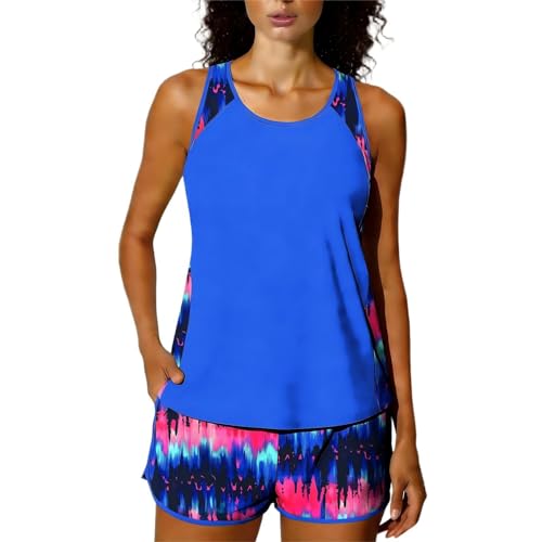 Maillot de bain tankini deux pièces avec haut ample et bas gainant pour femme