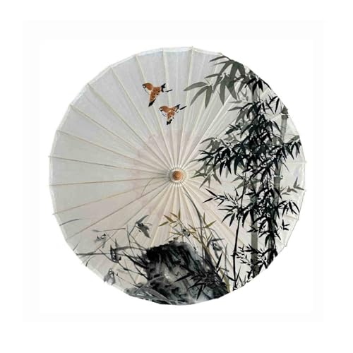 HAJHI Ombrelle Japonaise 2 en 1 Imperméable Anti-UV Huile Papier Ombrelle Mariage 33 Pouces Portable Mbrelle Chinoise pour Exposition Artistique...