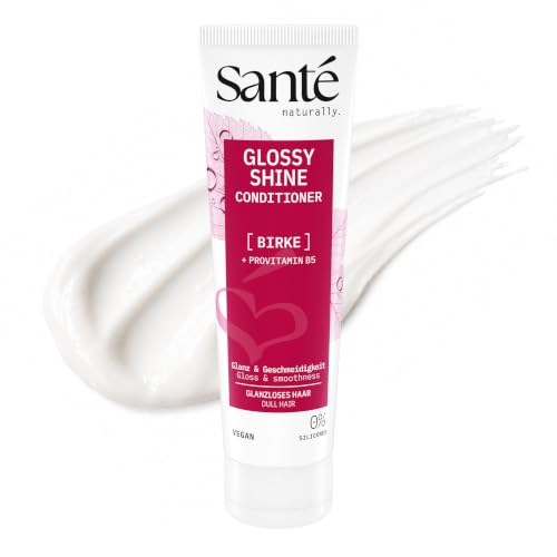 SANTE Naturkosmetik Glossy Shine Conditioner - 150 ml - mit Bio-Birkenblatt & Provitamin B5 - fĂĽr glanzloses Haar - silikonfrei & vegan - dermatologisch getestet