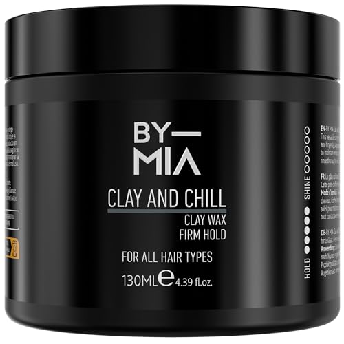 BY MIA Clay and Chill Wax 130ml | Hair Clay Men | Matte Look | Firm Hold | Mens Hair Clay | Matt Clay Hair Men