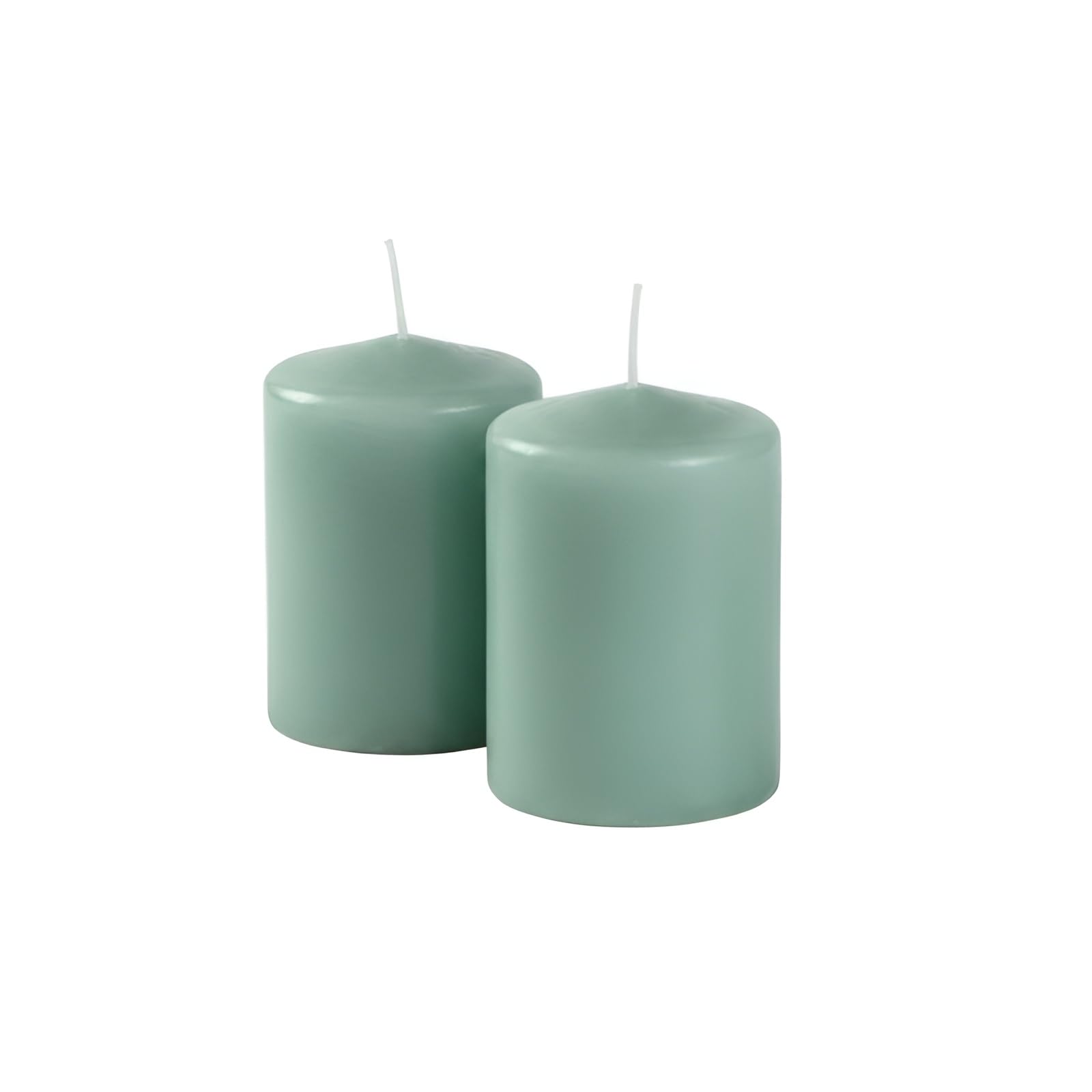 Risthò Wax Candles, Grey Green, Diameter 7 cm, Height 10 cm, Pack of 4