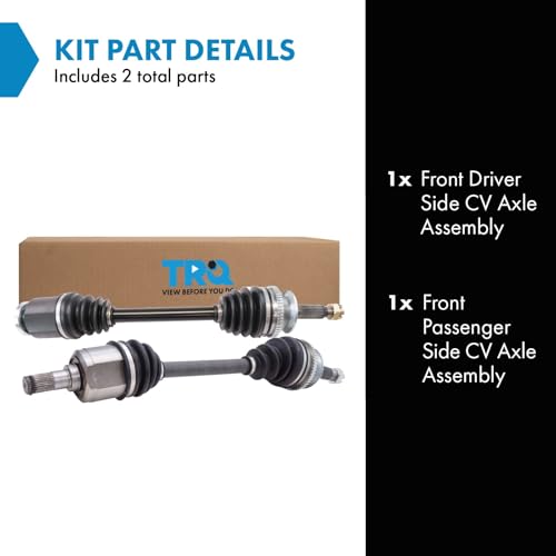Image of TRQ Front Driver & Passenger Side CV Axle Assembly Set for 01-06 Hyundai Santa Fe