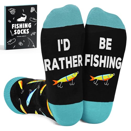 Fishing Gifts For Men - Comfy Socks With Fly Fishing Accessories Design Perfect Birthday Gifts For Men Great Gift For Dad Cool And Unique Gift For Dads Fun For Any Occasion
