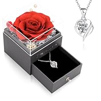Rosa Eterna Con Collana Argento 925 - Regalo Festa Della Mamma, Cofanetto Elegante - Foto 10