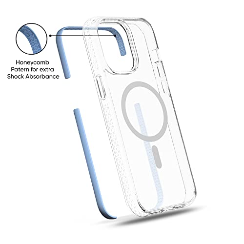 Image of Vaku Luxos Guard MagPro for iPhone 14 Cover Case, 10 Feet Drop Protection, Shockproof, Scratch Resistant, Slim, Thin Compatible with MagSafe iPhone 14 Back Cover - Sierra Blue