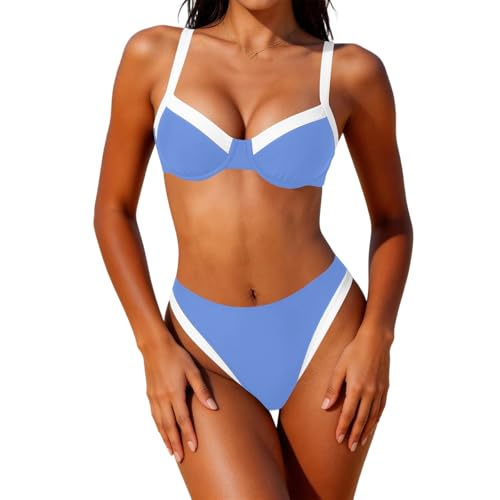 Conjuntos de Bikinis para Mujer Push Up Traje de Baño de Dos Piezas Sólido Sexy con Triángulo para Mujer Sexy Brasileño Bañador Push Up Bañadores Deportivos Natacion Playa Original Surf Vikinis