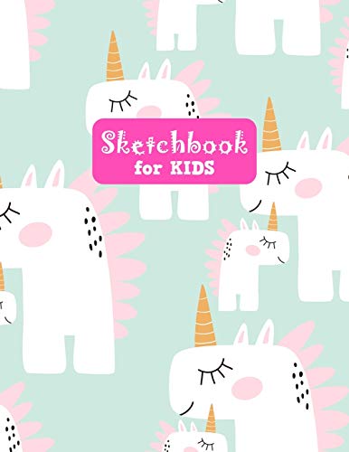 Sketchbook for Kids: Cute Unicorn Large Sketch Book for Sketching, Drawing, Creative Doodling Notepad and Activity Book - Birthday and Christmas Gift ... Teens and Women - Nathalie Modern Press # 033 image 3