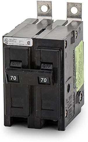 Cutler & Hammer QBHW2070 QUICKLAG Industrial Thermal-Magnetic Circuit Breaker 70A 2P CKT BRKR, Color