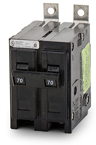 Cutler & Hammer QBHW2070 QUICKLAG Industrial Thermal-Magnetic Circuit Breaker 70A 2P CKT BRKR, Color