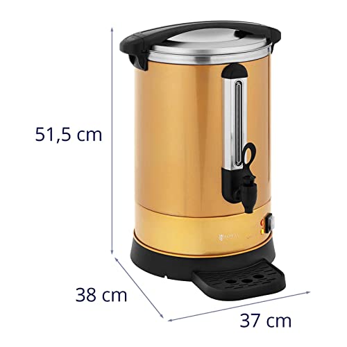 Royal Catering RC-WBDWTC14GO Koffiezetapparaat, 14 liter, goudkleurig, roestvrij staal, koffiezetapparaat… - Afbeelding 7