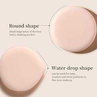 MOHOPE 8Pcs Air Cushion Makeup Puffs for Foundation with Portable Box | Latex-Free Blending Sponge for Liquid, Cream, Foundation and Powder | Teardrop Powder Puff | Mix
