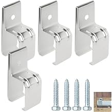 BiJun Heavy Duty Box Rail Hanger Bracket Barn Door Hardware,Rail Mount Bracket for Exterior Barn Door,Included Bolts Silver 4 Pack