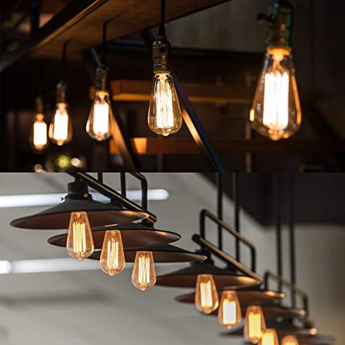 Sevici Edison Bulb, 6 Packs, St64 60W 120V Edison Bulb Retro Incandescent Bulb, E26/E27 Base, 2200K Amber Warm Yellow Base, Dimmable, Retro Glass Bulb, Suitable For Outdoor And Indoor #TOP7
