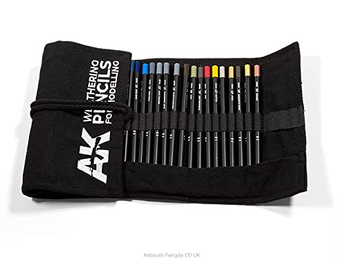 AK10048 weathering pencils full range cloth case pour sublimer vos dioramas