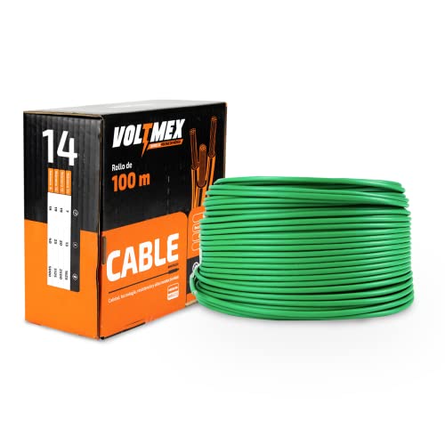 Cable eléctrico Calibre 14 Alucobre, para instalaciones residenciales, comerciales e industriales. Caja...