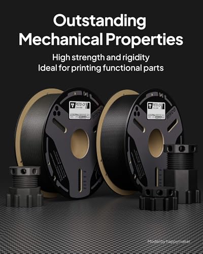 Image of ELEGOO Carbon Fiber PETG Filament 1.75 mm Black 1KG, High Strength & Rigidity PETG-CF 3D Printing Filament, Abrasion Resistance for Functional Parts, 1KG(2.2lbs) Spool Fits for Most FDM 3D Printers