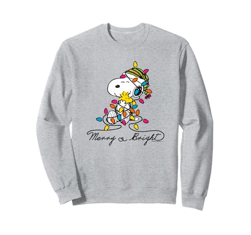Peanuts Merry And Bright Snoopy Christmas Sweatshirt