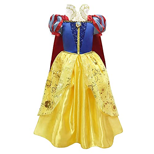 Disney Disfraz infantil de Blancanieves, Store, una sola prenda, disfraz de Blancanieves, vestido de...