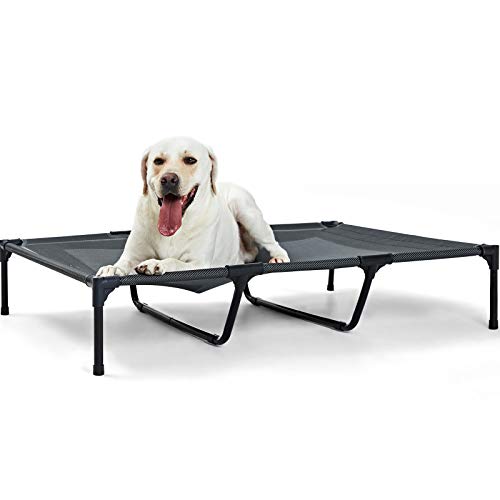 ANWA Elevated Dog Bed Large, Cooling Raised Dog Bed Outdoor & Indoor, Dog Cot Bed for Large Dogs, Chew Proof, Easy to Clean