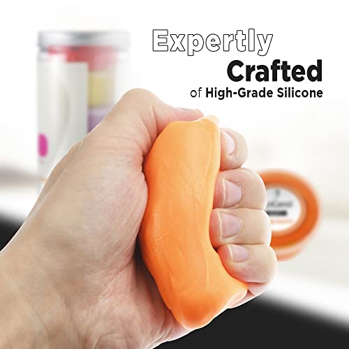Logest 6 Pack Hand Therapy Putty Set For Kids And Adults - Hand & Finger Sensory Putty Dough 3-Oz Each 6 Resistance Levels For Exercise Puddy Rehabilitation & Strengthening Stress & Anxiety Relief #TOP3